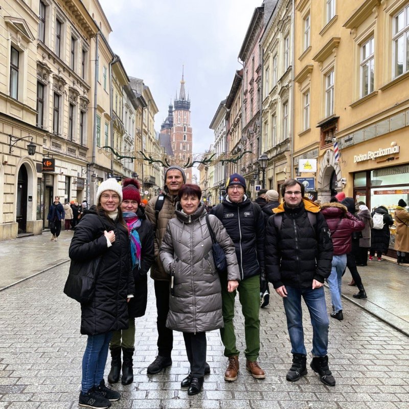 Nejrušnější, ale také nejkrásnější ulice směrem na Krakovský rynek (Rynek Główny)